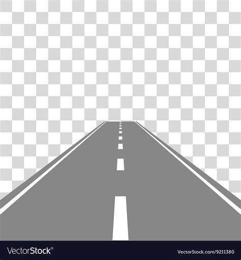 Straight Road On Transparent Royalty Free Vector Image