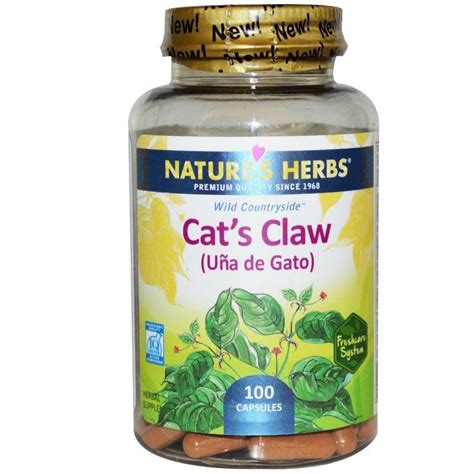 Natures Herbs Cats Claw Una De Gato 100 Capsules Herbs