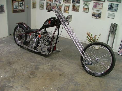 21 wheels are recommended and hubs must be for narrow styled springers come fully chromed and assembled. Sugar Bear's shop and famous LONG springer front ends | Flickr