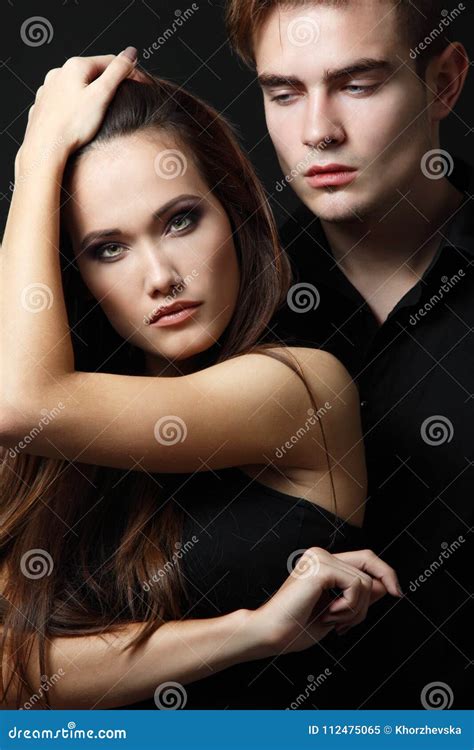 Passion Couple Beautiful Young Man And Woman Closeup Stock Image Image Of Faces Couple