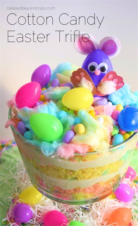 Your easter table might be a bit smaller this year, but that doesn't mean it's any less enjoyable. Cotton Candy Easter Trifle