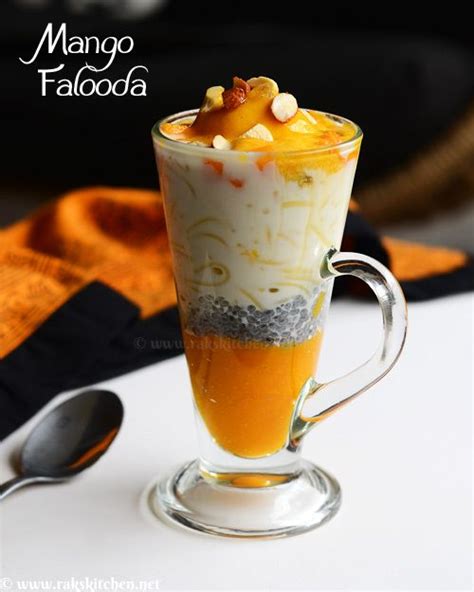 Mango Falooda Recipe Raks Kitchen Falooda Recipe Falooda Desserts