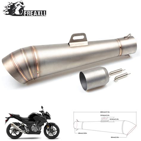 36mm 51mm Universal Motorcycle Abrasive Exhaust Escape With Db Killer