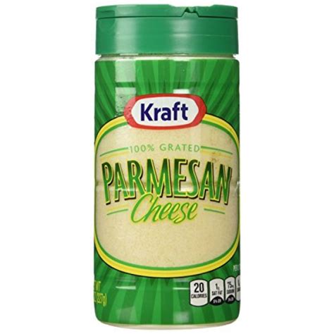 Kraft 100 Grated Parmesan Cheese 8 Oz