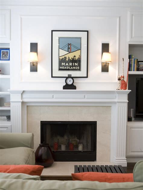 Simple Living Room Fireplace Showcasing Art Hgtv