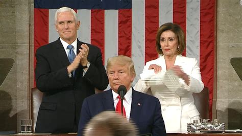 Nancy Pelosi Gets A New Nickname After Tearing Up Donald Trumps Speech Cnn Video