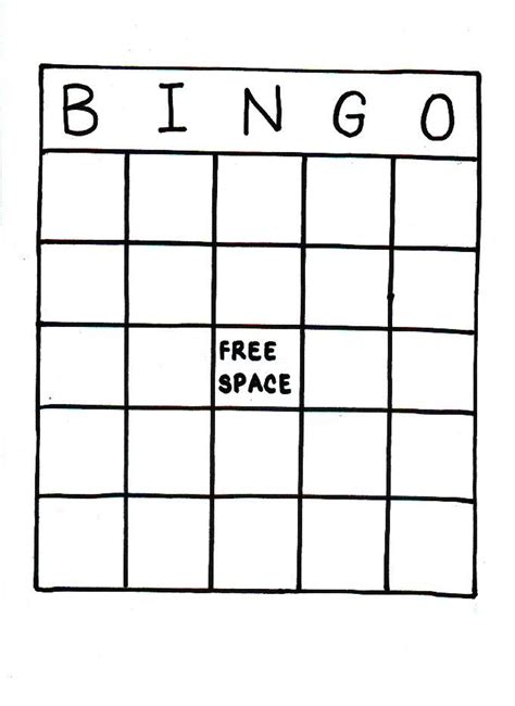 Blank Bingo Card Printable Bingo Cards Printable Bingo Card Template
