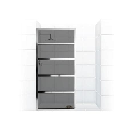 coastal shower doors gridscape series v2 30 in x 72 in divided light shower screen in chrome