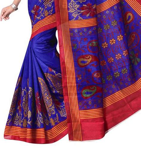 Jiya Multicoloured Bhagalpuri Silk Saree Buy Jiya Multicoloured Bhagalpuri Silk Saree Online