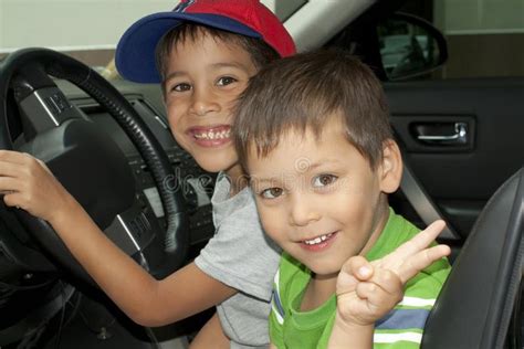 Children Driving A Car Stock Image Image Of Close Children 21077297