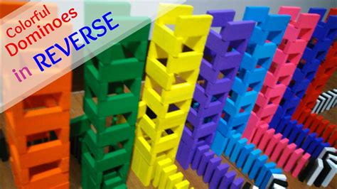 Colorful Dominoes In Reverse By Domino Realm Youtube