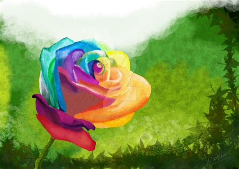 Rainbow Mother Rose By Midnightebony On Deviantart