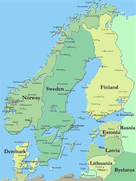 Scandinavia Map Mapsofnet