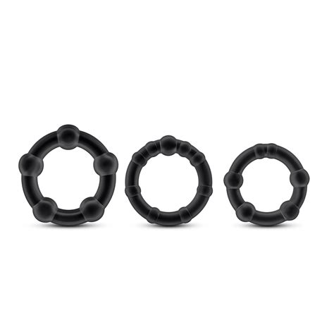 bl 00015 stay hard beaded cock rings 3 pack black honey s place