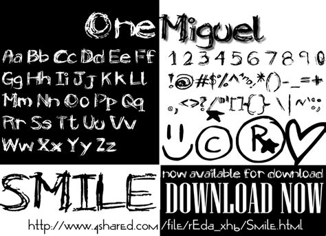 Some Type Of Font And Numbers That Can Be Used To Spell Out The Word Smile
