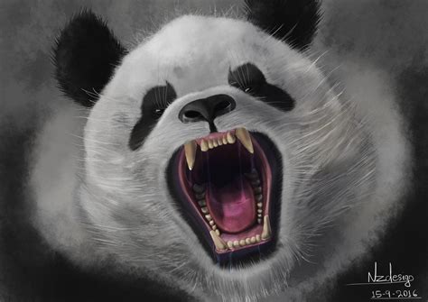 Angry Panda By Nzachos Panda Bear Tattoos Panda Panda Tattoo