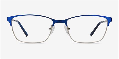 Cascade Rectangle Blue Full Rim Eyeglasses Eyebuydirect Canada