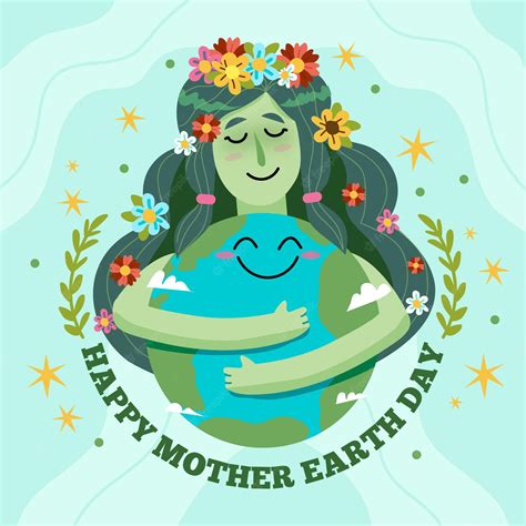 Premium Vector Hand Drawn Mother Earth Day Illustration