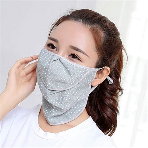 Anti Dust Reusable Cotton Mouth Face Scarf Mouth Cover For Man And Woman Dot Print Breathing