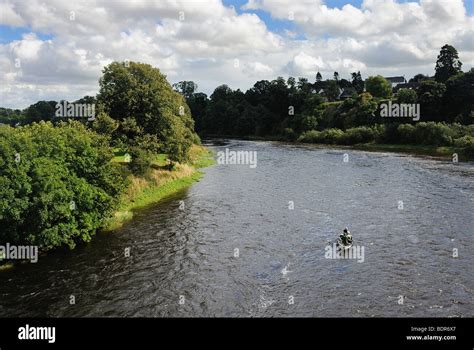 Junction Pool On The River Tweed At Kelso Scotland United Kingdom