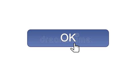 Ok Web Interface Button Clicked With Mouse Cursor Violet Color Site