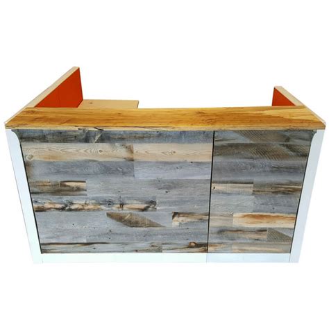Includes 2 drawers and 1 open shelf perfect for your office, bedroom and living room sleek design to enhance your room environment contemporary ring holes to open drawers home assembly required. Wood Reception Desk Green Clean Designs