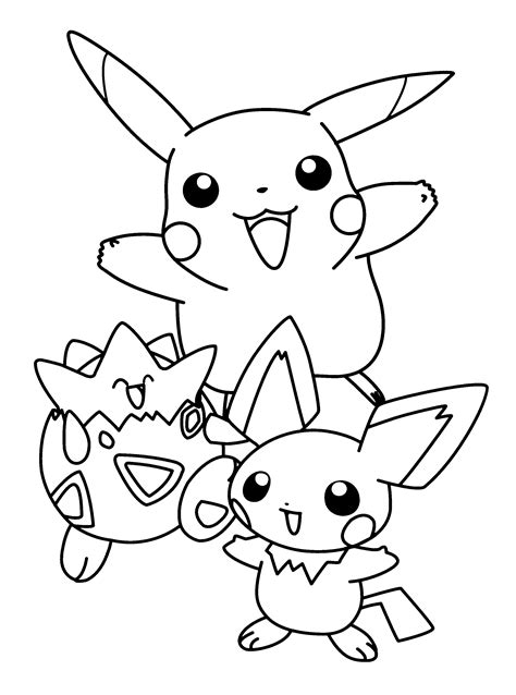 Pikachu Happy Birthday Coloring Pages