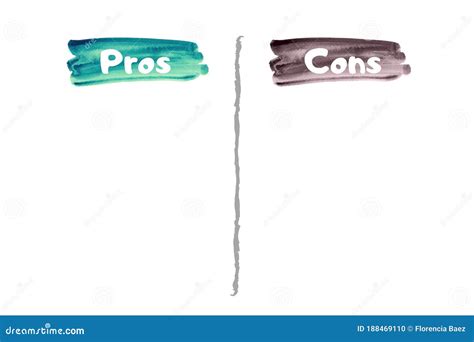 List Of Pros And Cons On A Green And Red Background Simple Concept For
