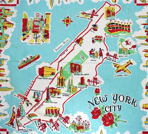 Nyc Attrazione Sulla Mappa Mappa Di New York Che Mostra Le Attrazioni