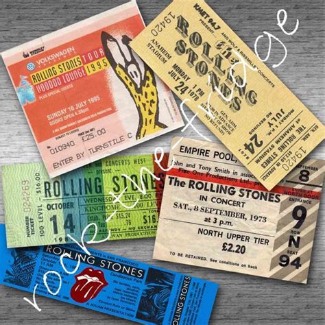 Rolling Stones Retro Concert Ticket Fridge By Whimsicalfishes Rolling