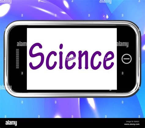 Science Smartphone Showing Internet Learning About Sciences Stock Photo