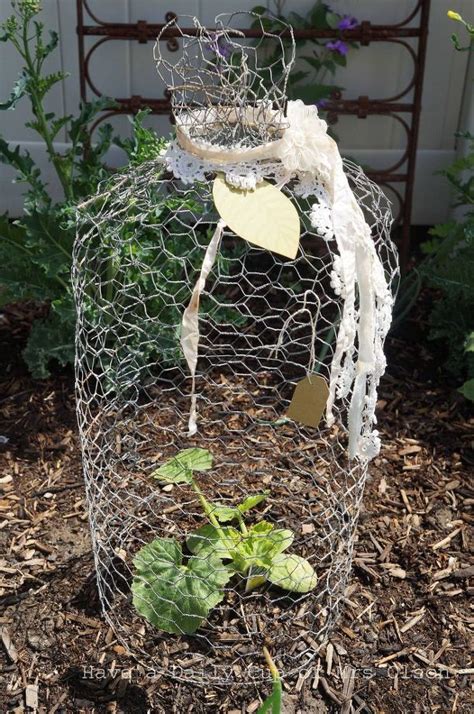 Make A Chicken Wire Cloche For Your Garden Or To Use In Vignettes