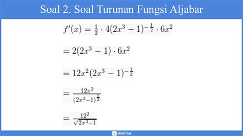 Soal Dan Pembahasan Tentang Turunan