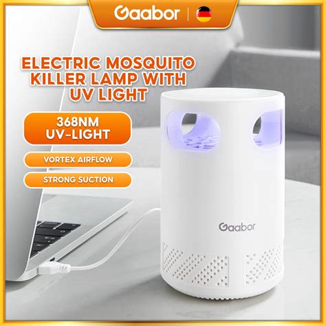 Gaabor Electric Mosquito Killer Lamp Floor Uv Light Bulb Usb Powered