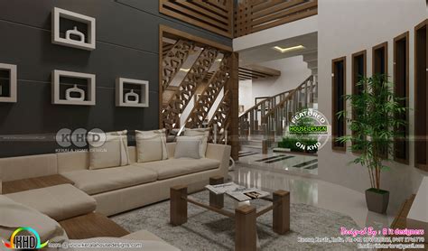 Grand Living Upper Living Interior Designs Kerala Home Design And