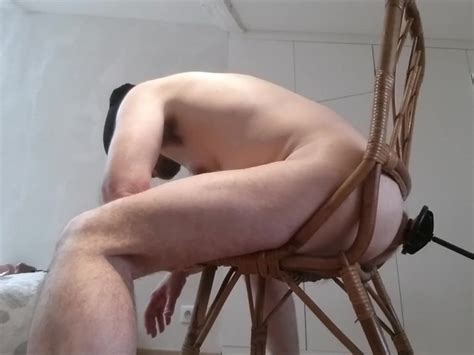 Straight Guy Experiments Fuck Machine Anal On Chair On A Beam