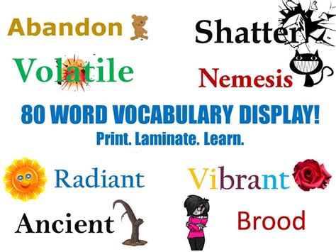 Vocabulary Display Teaching Resources