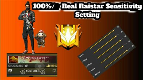 Free fire is quite possibly one of the most mainstream titles on the mobile platform. 100%√ Real Raistar Sensitivity Setting - Free Fire - Pro ...