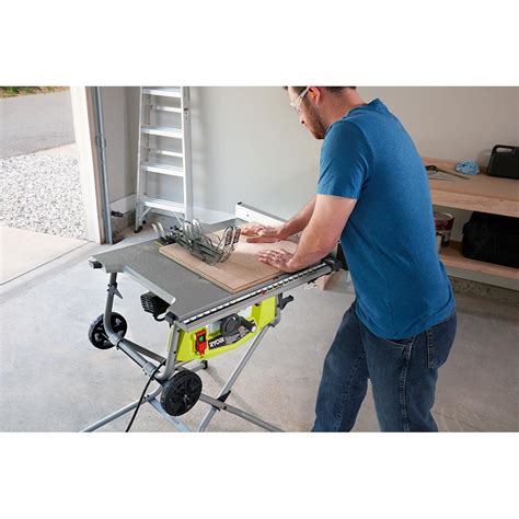 Ryobi 15 Amp 10 In Expanded Capacity Table Saw With Rolling Stand
