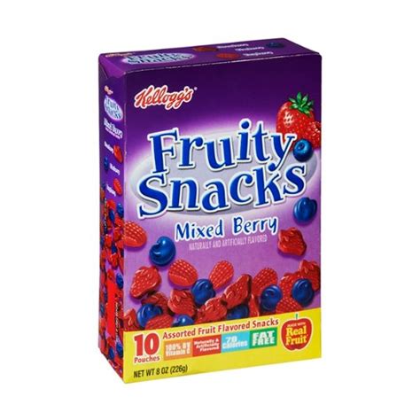 Kelloggs Fruity Snacks Mixed Berry Assorted Fruit Flavored Snacks 10