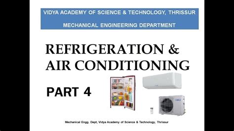 Refrigeration And Air Conditioning Part 4 Introduction To Air