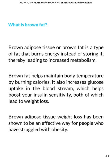 Ppt How To Increase Your Brown Fat Levels And Burn More Fat