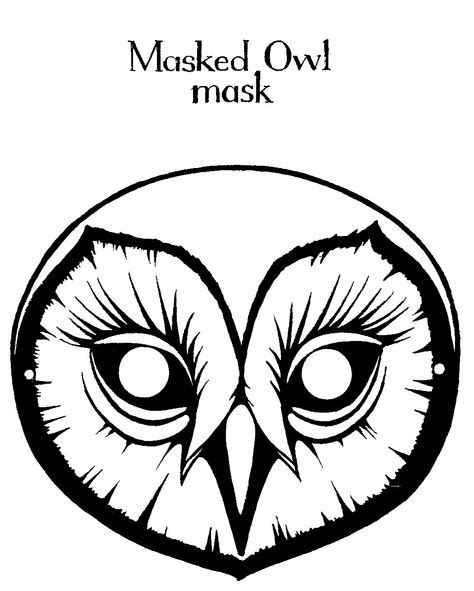 10 Ident Owl Masks Research Ideas Owl Mask Owl Drawings