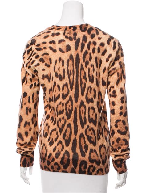 Dolce Gabbana Cheetah Print Knit Cardigan Clothing Dag The