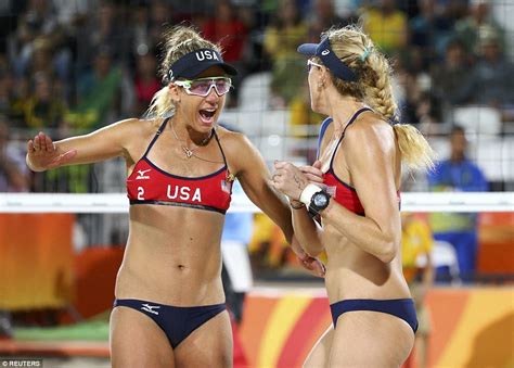 team usa defeats team china to win second beach volleyball match at rio daily mail online