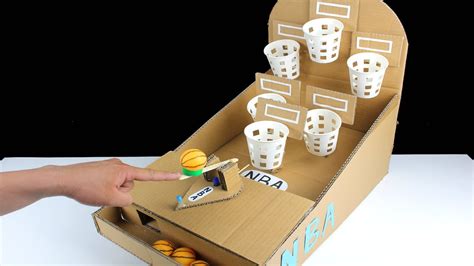 How To Make Nba Basketball Game From Cardboard Diy At Home Diy Game