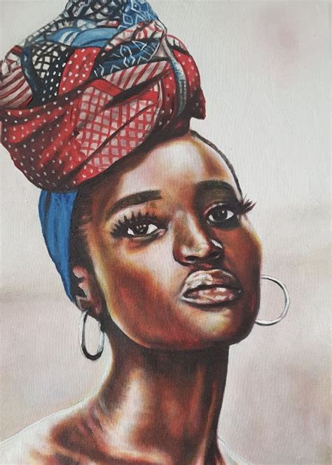 Portrait African Art Paintings African Drawings Black Art Painting