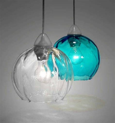 15 photos turquoise blue glass pendant lights