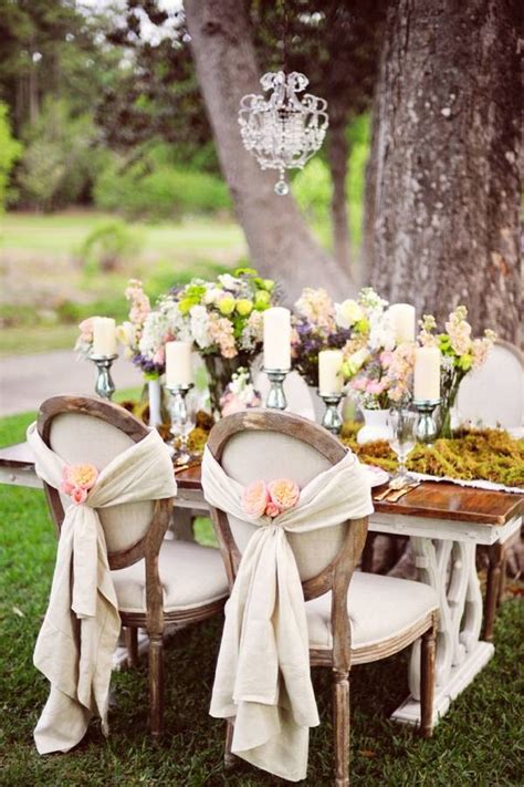 Shabby Chic Wedding Decor Lovely Romantic Atmosphere At The Table