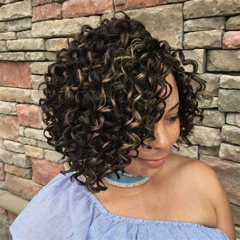 Side Parted Curly Crochet Bob Curly Crochet Hair Styles Angled Bob Hairstyles Weave Bob